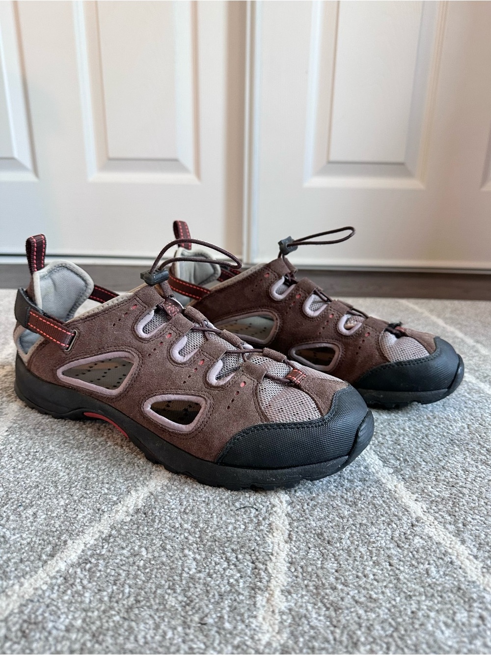 Lands End Brown Men’s River Sport Closed Toe Sandal